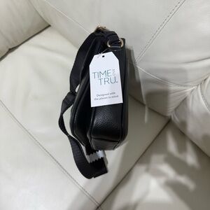Time and Tru Black Pebbled Crossbody Bag